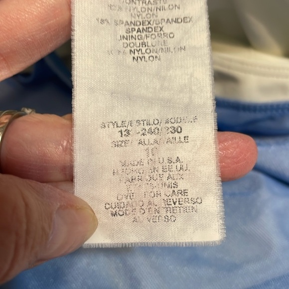 Anne Cole 90s Light Blue Swimsuit, made in USA, Size 10 - Picture 9 of 9